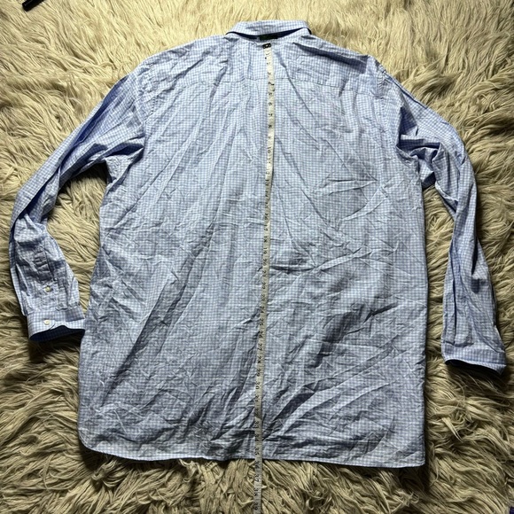 LACOSTE Dress Shirt Mens Check Button Up Long Sleeves - Picture 6 of 6